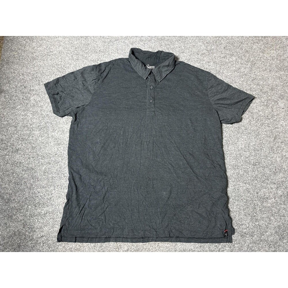 Grayers Polo Shirt Mens XL Black Stripe Cotton Poly Short Sleeve Knit Casual
